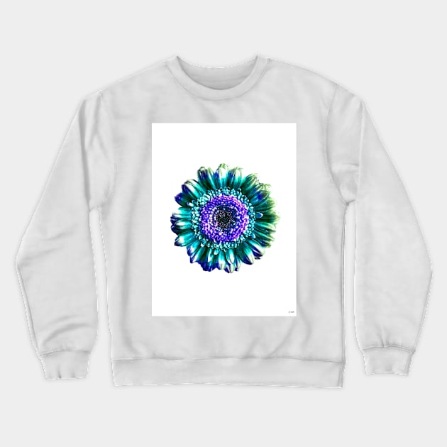 Blue Gerbera Flower Crewneck Sweatshirt by danieljanda